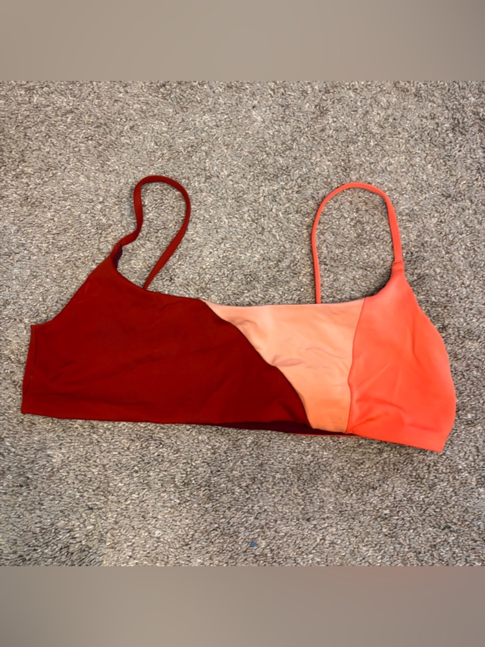 Left On Friday Pool Days Top XL Colorblock Sport Bikini Top